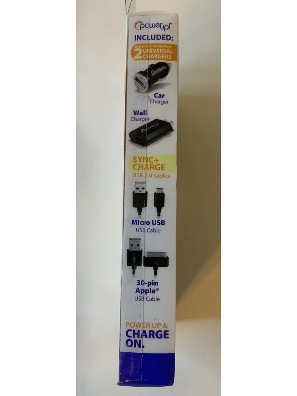 PowerUp Universal USB Sync Charge Kit Micro USB 30-Pin Car Wall Chargers NEW